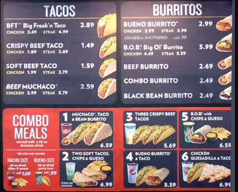 Taco Bueno Menu | Authentic Mexican Fast Food | Build Your Own Tacos ...